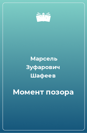 Книга Момент позора