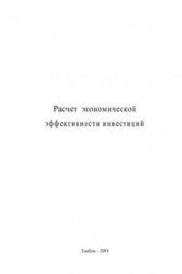 Книга Оценка экономической эффективности инвестиций. Методические указания по выполнению курсовой работы