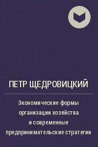 Книга Экономические формы организации хозяйства и современные предпринимательские стратегии