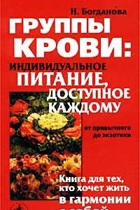 Книга Группы крови: индивидуальное питание, доступное каждому